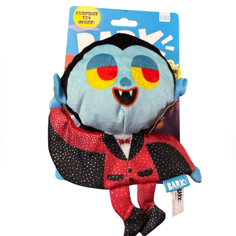 Bark Box Dog Toys Halloween Muttster Madness, The Boogieman Vampire‎ Spikey Ball